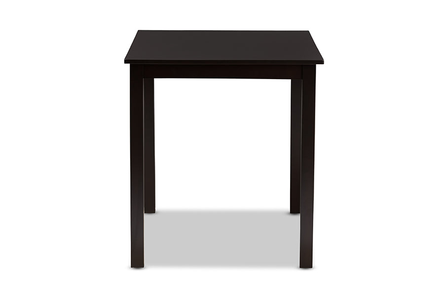 Baxton Studio Eveline Modern Espresso Brown Finished Wood 43-Inch Dining Table