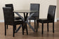 Baxton Studio Asli Modern Espresso Brown Faux Leather and Wood 5-Piece Dining Set