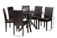 Baxton Studio Asli Modern Espresso Brown Faux Leather and Wood 7-Piece Dining Set