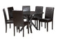 Baxton Studio Asli Modern Espresso Brown Faux Leather and Wood 7-Piece Dining Set