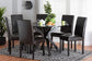 Baxton Studio Asli Modern Espresso Brown Faux Leather and Wood 7-Piece Dining Set