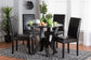 Baxton Studio Rosi Modern Espresso Brown Faux Leather and Wood 5-Piece Dining Set