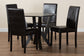 Baxton Studio Rosi Modern Espresso Brown Faux Leather and Wood 5-Piece Dining Set