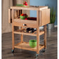 Winsome Barton Utility Kitchen Cart, Drop Leaf, Bamboo, Bamboo FredCo