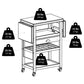 Winsome Barton Utility Kitchen Cart, Drop Leaf, Bamboo, Bamboo FredCo
