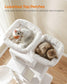 81.1" Large Multi-Level Cat Tree with 13 Scratching Posts Cream White FredCo