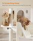 81.1" Large Multi-Level Cat Tree with 13 Scratching Posts Cream White FredCo