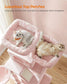 81.1" Large Multi-Level Cat Tree with 13 Scratching Posts Jelly Pink FredCo