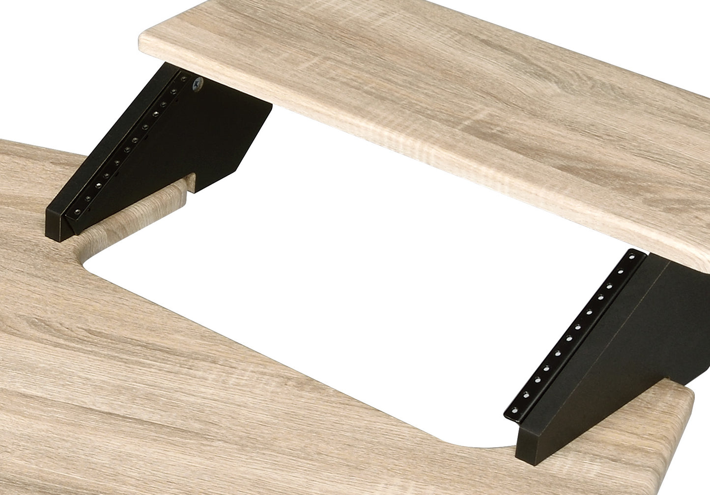 83" Eleazar Natural Oak Finish Music Recording Studio Desk FredCo