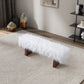 Henley Bench in White Khaki Fur FredCo