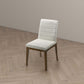 Ines Modern White Boucle Dining Chair (Set of 2) with Solid Wood Base and Foam Padding 35.8'H x 18.9'W x 24'D FredCo