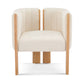 Dining Chairs Set of 2, Modern Stylish Seating with Natural Rubber Wood Frame and Beige Fabric, 225lbs Capacity, for Dining Area, Living Space FredCo