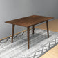 Levi Modern Style Solid Wood Rectangular Dining Kitchen Table Brown Finish FredCo