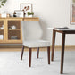 Luca Light Grey Fabric Dining Chair Set Of 2 - Comfortable Seating with Solid Wood Frame FredCo