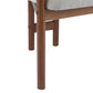 Dining Chairs Set of 2 Upholstered Arm Chairs, Rubber Wood Accent Chairs Beige Fabric Seating, 300 LBS Weight Capacity FredCo