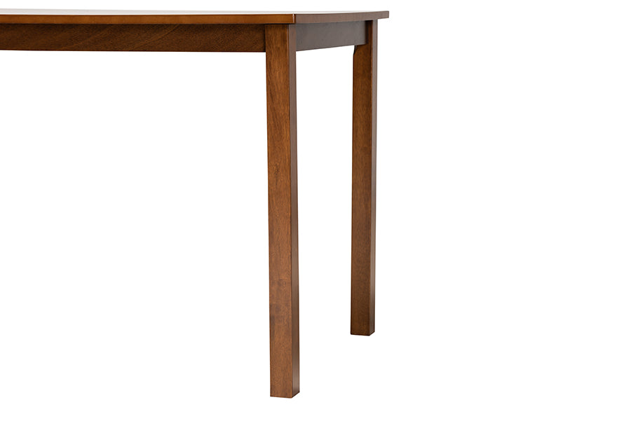 Baxton Studio Eveline Modern Walnut Brown Finished Wood 43-Inch Dining Table