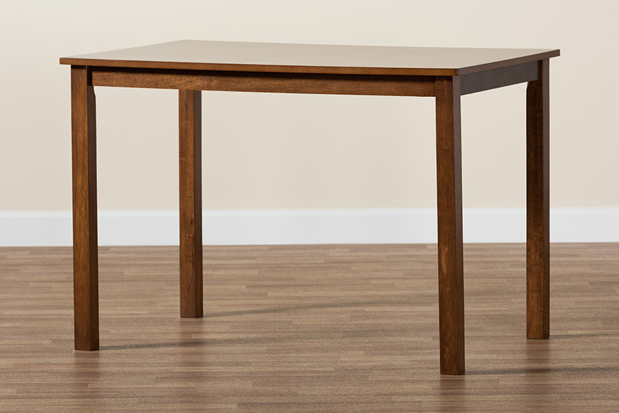 Baxton Studio Eveline Modern Walnut Brown Finished Wood 43-Inch Dining Table