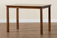 Baxton Studio Eveline Modern Walnut Brown Finished Wood 43-Inch Dining Table