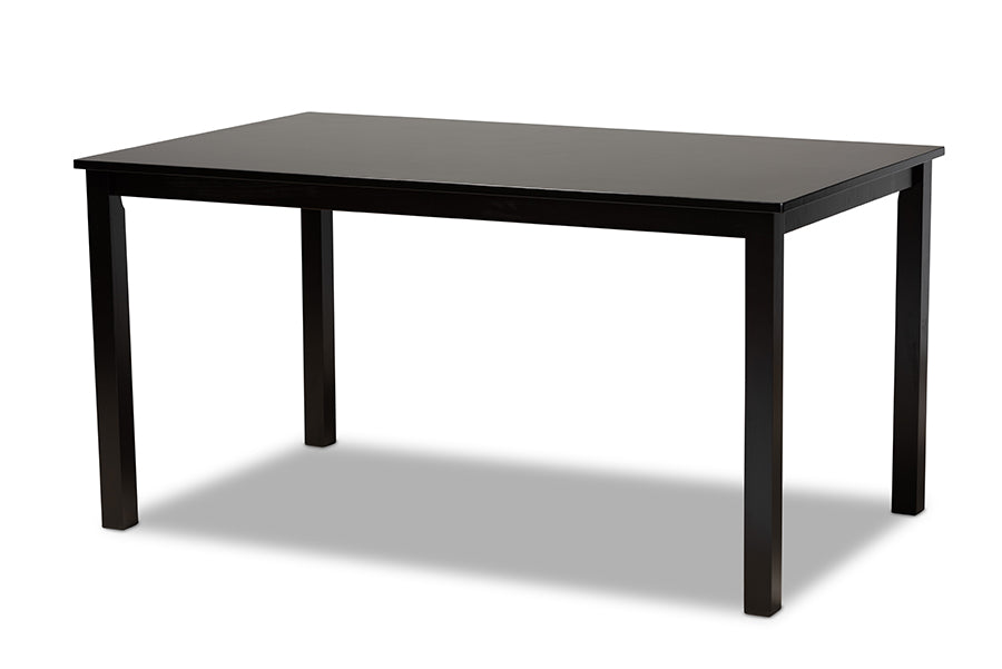 Baxton Studio Ruth Modern Transitional Grey Fabric Upholstered and Dark Brown Finished Wood 7-Piece Dining Set