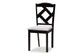 Baxton Studio Riona Modern Transitional Grey Fabric Upholstered and Dark Brown Finished Wood 5-Piece Dining Set