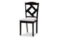 Baxton Studio Nesa Modern Transitional Grey Fabric Upholstered and Dark Brown Finished Wood 5-Piece Dining Set