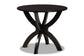 Baxton Studio Nesa Modern Transitional Grey Fabric Upholstered and Dark Brown Finished Wood 5-Piece Dining Set