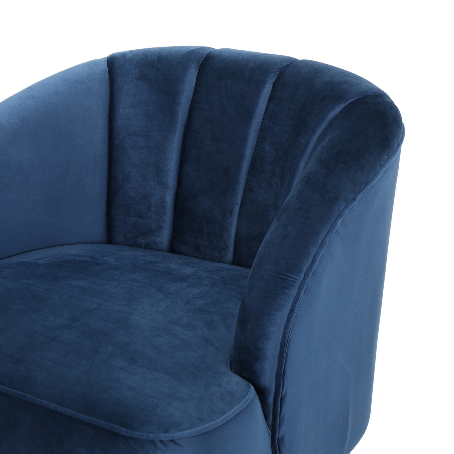 Accent Chair, Club Armchair, Modern Reading Chair, Antique Navy Blue Altay Velvet FredCo