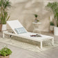 Outdoor Chaise Lounge Chair, Aluminum Adjustable Outside Chair for Pool Patio Beach Yard, All Weather Use UV Resistant 400lbs Weight Capacity, White FredCo