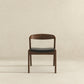 Dakota Mid-Century Solid Wood Dining Chair Set with Black Leather Upholstery Set Of 2 FredCo