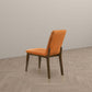 Ines Mid-Century Modern Burnt Orange Velvet Dining Chair Set with Walnut Solid Wood Base 35.8'H x 18.9'W x 24'D FredCo