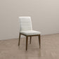 Ines Modern White Boucle Dining Chair (Set of 2) with Solid Wood Base and Foam Padding 35.8'H x 18.9'W x 24'D FredCo