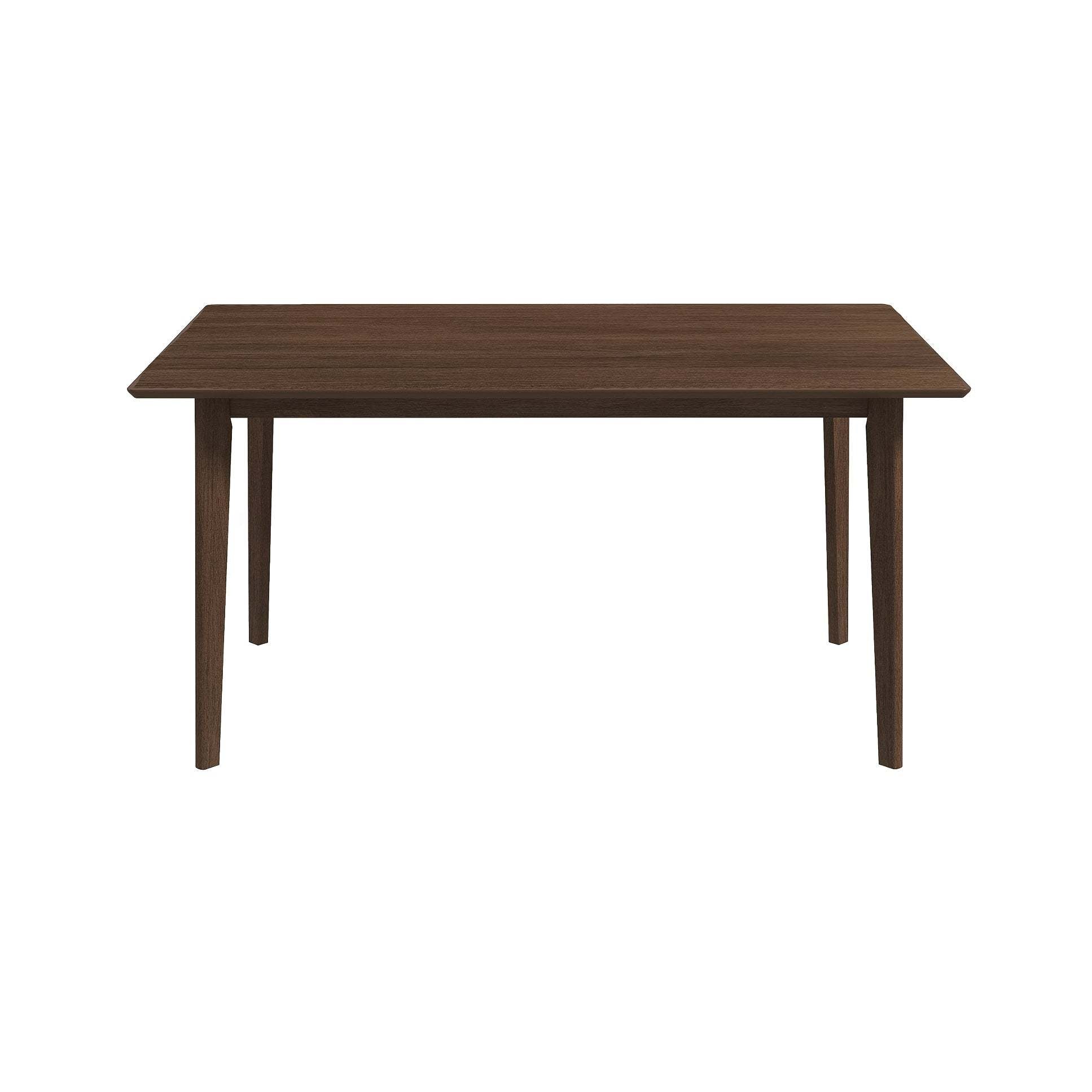 Modern rectangular wooden dining table with clean lines on white background, FredCo International furniture