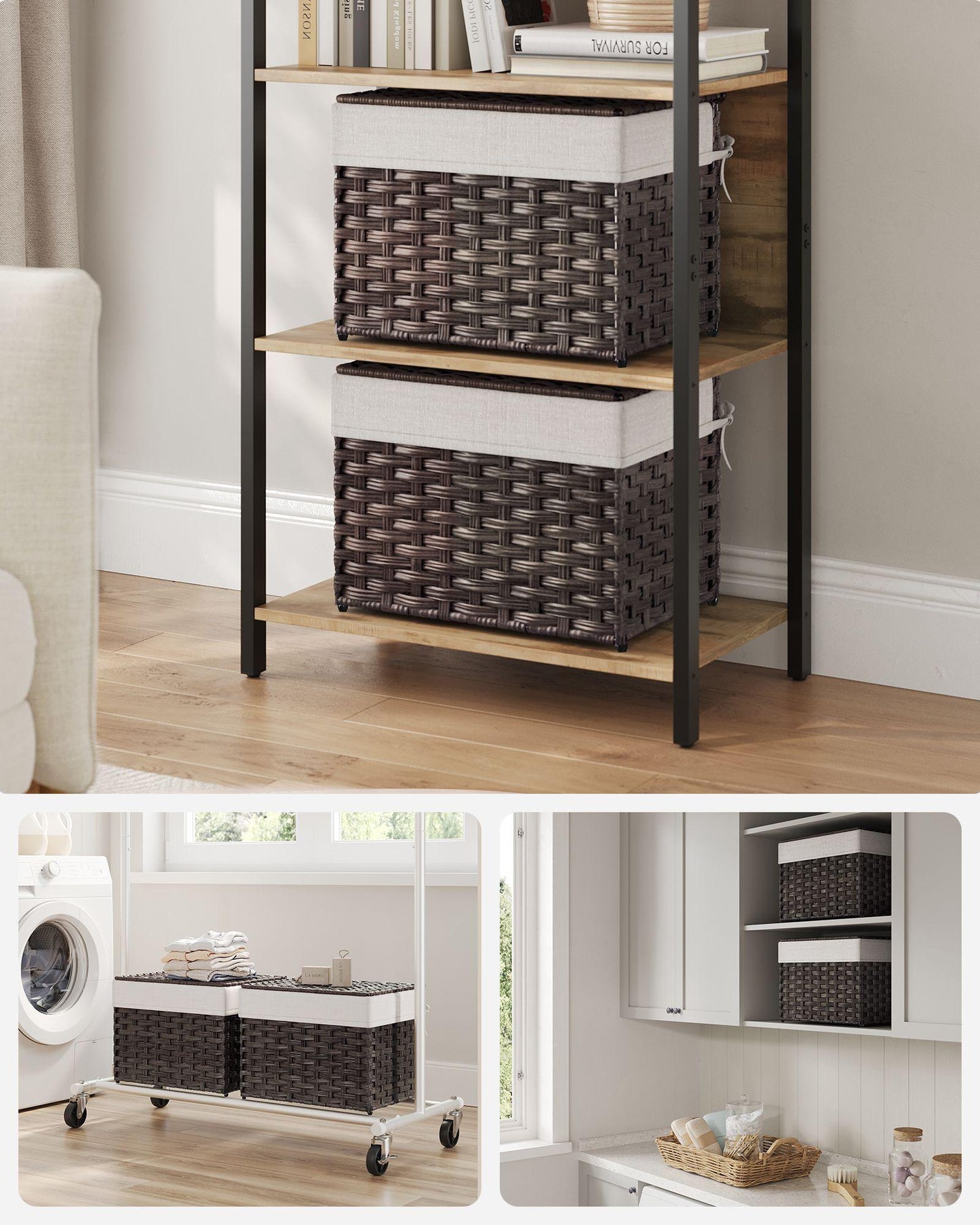 9.2 Gallon Woven Storage Basket with Lid FredCo