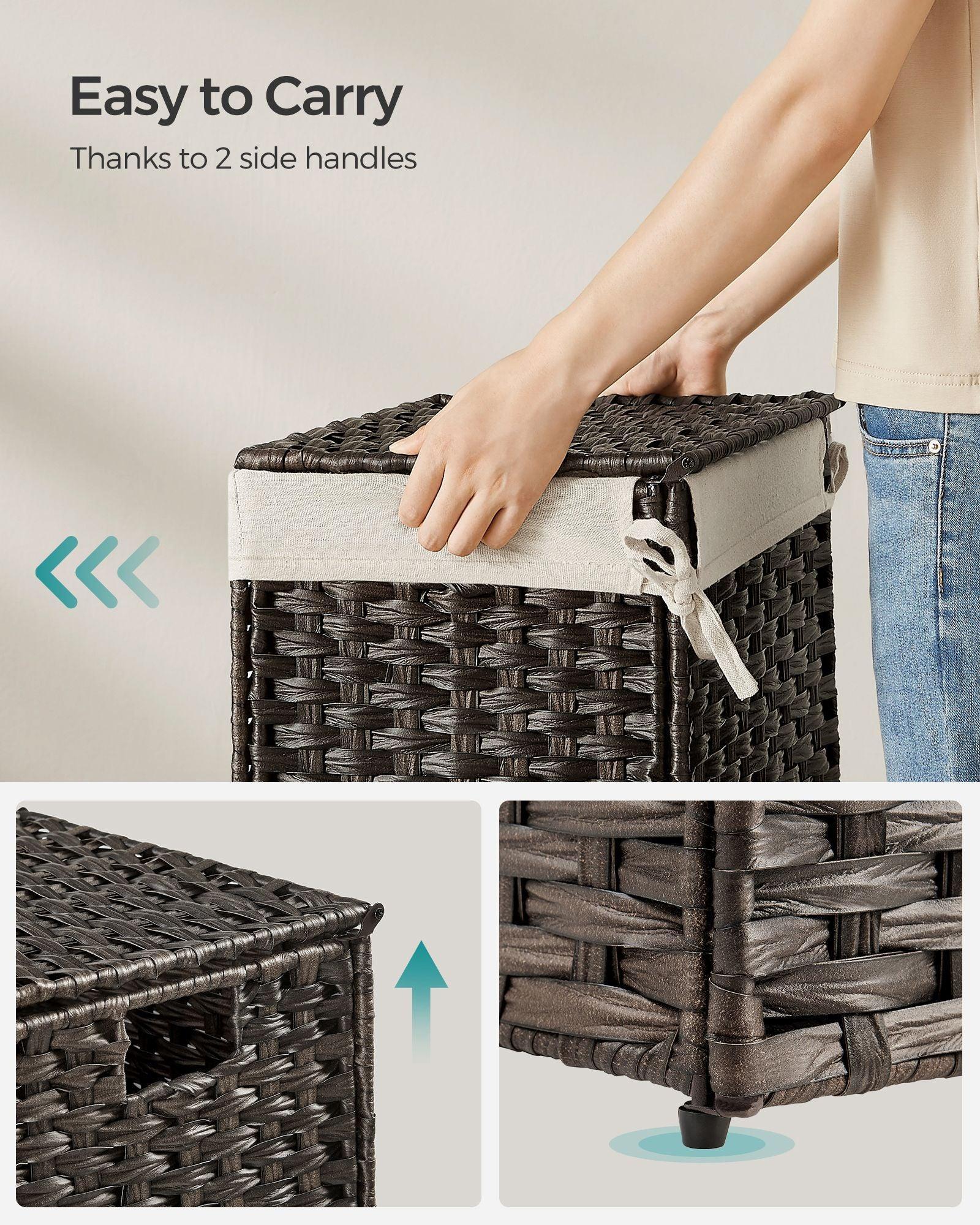 9.2 Gallon Woven Storage Basket with Lid FredCo