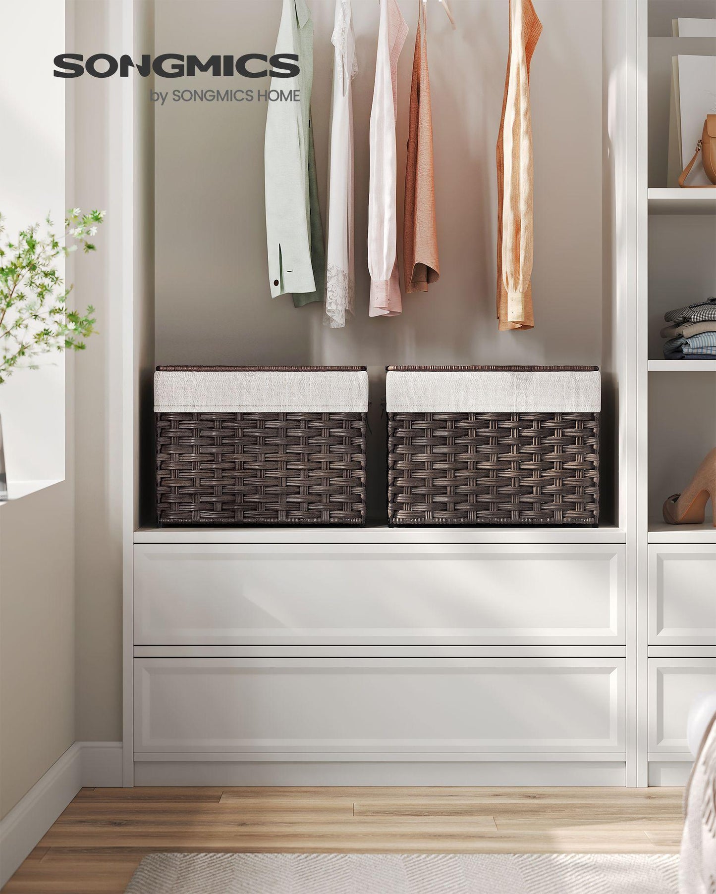 9.2 Gallon Woven Storage Basket with Lid FredCo