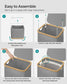 90L Large Laundry Hamper with Lid Dove Gray FredCo