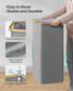 90L Large Laundry Hamper with Lid Dove Gray FredCo