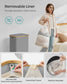 90L Large Laundry Hamper with Lid Dove Gray FredCo