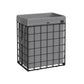 90L Laundry Hamper with Metal Frame Gray FredCo