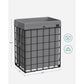 90L Laundry Hamper with Metal Frame Gray FredCo