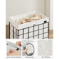 90L Laundry Hamper with Metal Frame White FredCo