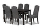 Baxton Studio Dylin Modern and Contemporary Dark Grey Fabric Upholstered and Dark Brown Finished Wood 7-Piece Dining Set