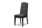 Baxton Studio Dylin Modern and Contemporary Dark Grey Fabric Upholstered and Dark Brown Finished Wood 7-Piece Dining Set