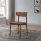 New Design Walnut Dining Chair Set Of 2 - Mid Century Modern Solid Wood Dining Chairs in Rich Walnut Color 17.5'W x 17.7'D x 29.9'H for Living Room Bedroom Outdoor FredCo
