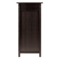 Winsome Yukon Wine Cabinet, Expandable Top, Espresso, Solid / Composite wood FredCo