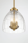 Modern brass and glass pendant light fixture, home lighting at FredCo International