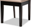 Baxton Studio Caron Modern and Contemporary Sand Fabric Upholstered Espresso Brown Finished Wood Dining Chair Set of 4