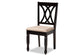 Baxton Studio Reneau Modern and Contemporary Sand Fabric Upholstered Espresso Brown Finished Wood Dining Chair Set of 4