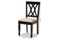 Baxton Studio Reneau Modern and Contemporary Sand Fabric Upholstered Espresso Brown Finished Wood Dining Chair Set of 4