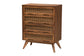 Baxton Studio Demeter Mid-Century Modern Walnut Brown Finished Wood Full Size 5-Piece Bedroom Set